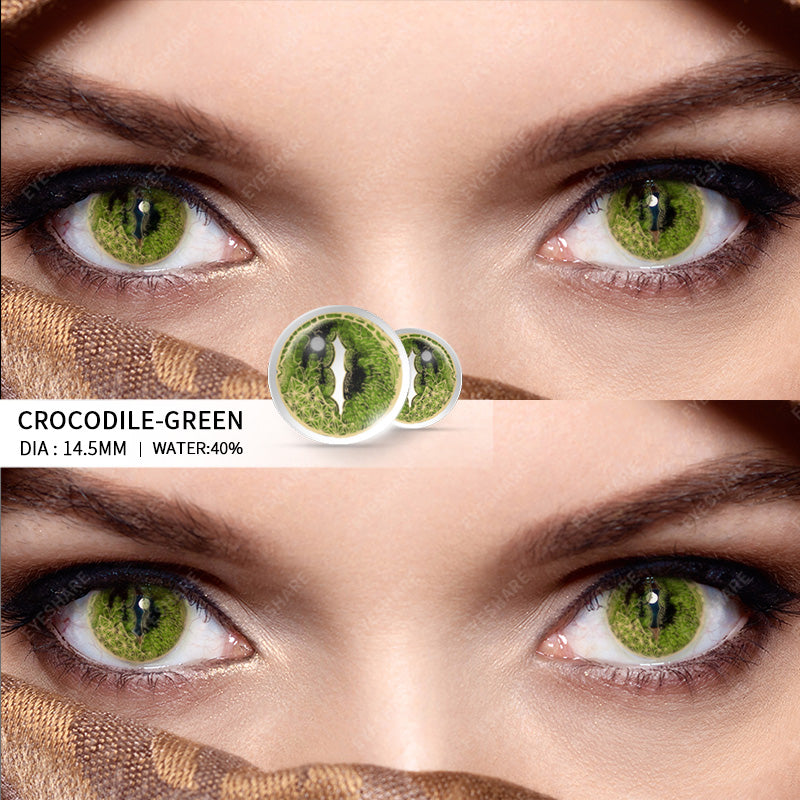 Rynx Cosplay Crocodile Green 14.5mm 1 Pair | 1 Year