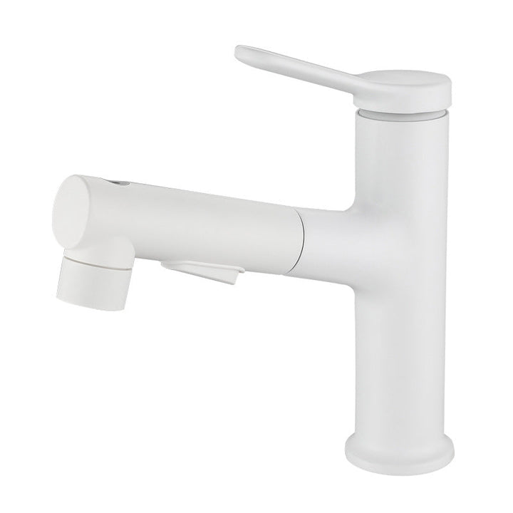Lisslune | Modern Extendable Sink Faucet Bathroom Faucet Brass 1 Handle Sink Faucet with Water Hose