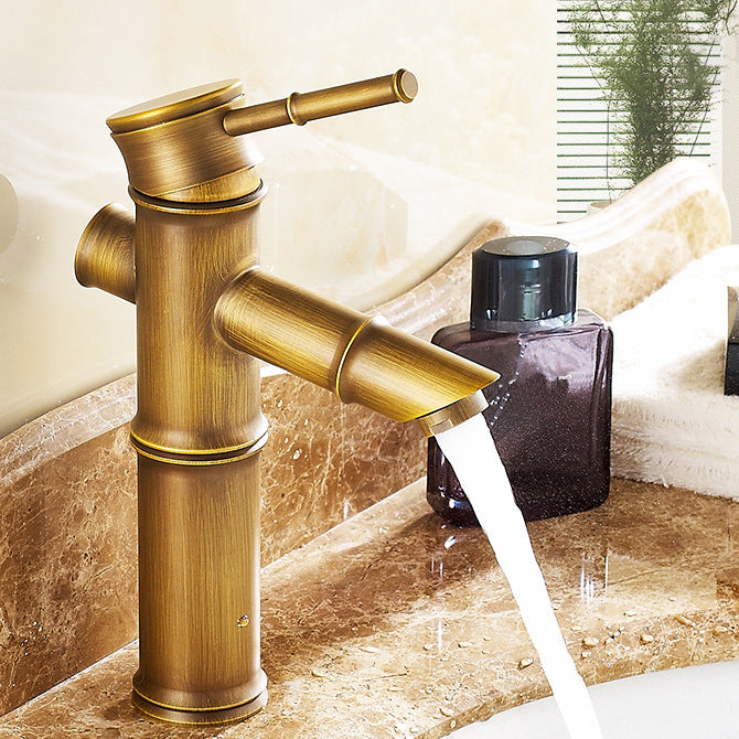Lisslune | Lever Handle Vessel Faucet Single Hole Basin Faucet Farmhouse Style Sink Faucet