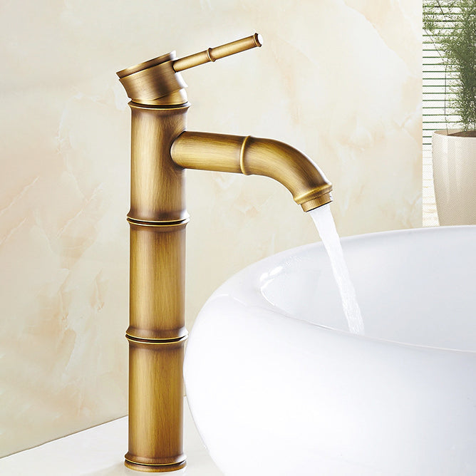 Lisslune | Lever Handle Vessel Faucet Single Hole Basin Faucet Farmhouse Style Sink Faucet