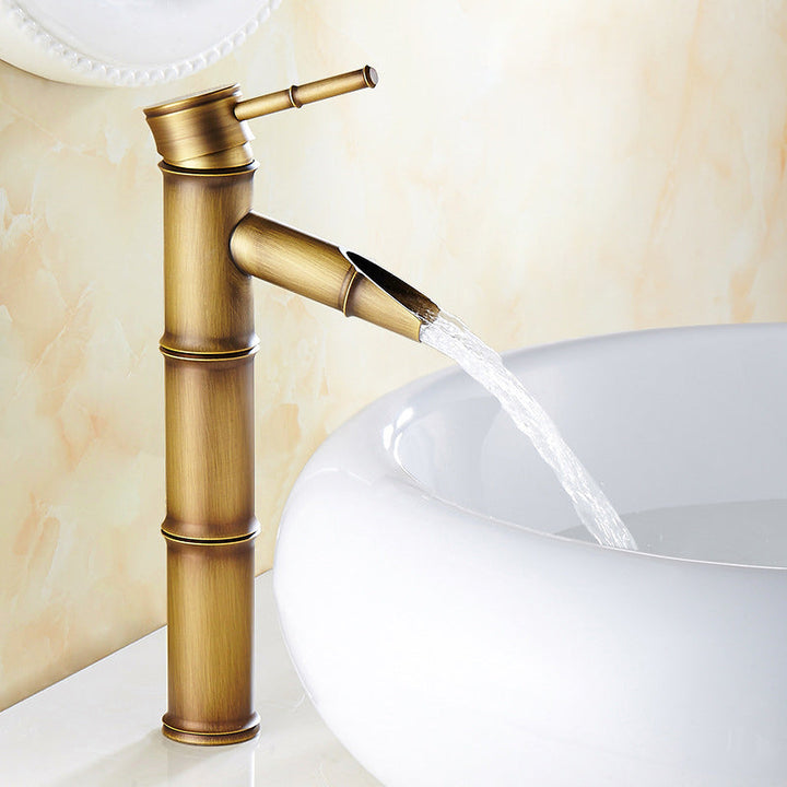 Lisslune | Lever Handle Vessel Faucet Single Hole Basin Faucet Farmhouse Style Sink Faucet