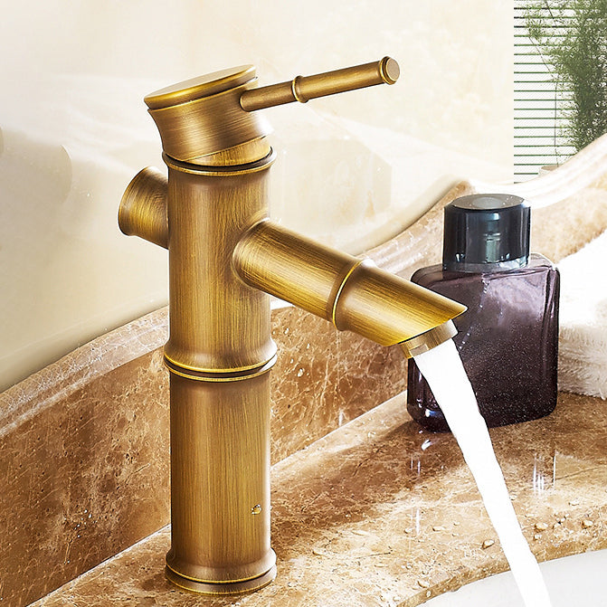 Lisslune | Lever Handle Vessel Faucet Single Hole Basin Faucet Farmhouse Style Sink Faucet