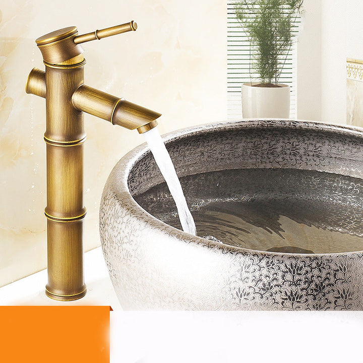 Lisslune | Lever Handle Vessel Faucet Single Hole Basin Faucet Farmhouse Style Sink Faucet