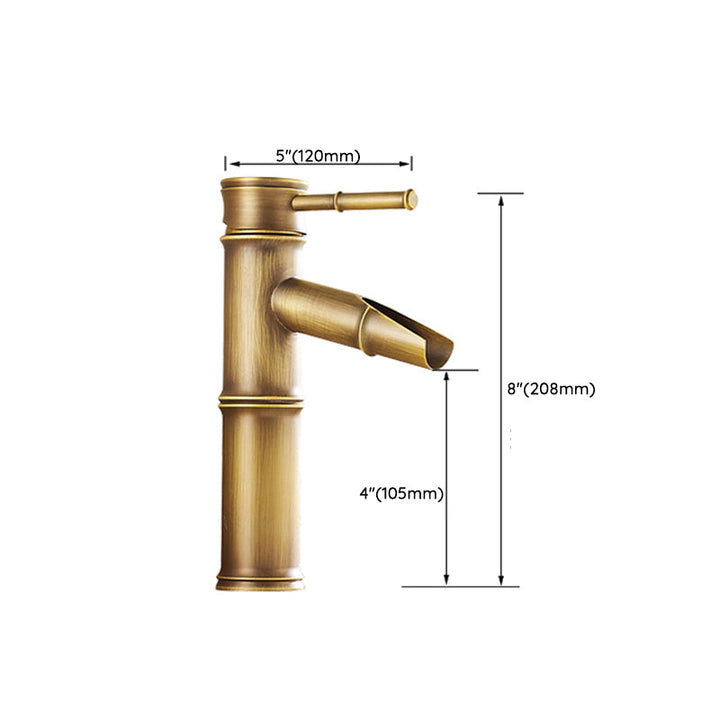 Lisslune | Lever Handle Vessel Faucet Single Hole Basin Faucet Farmhouse Style Sink Faucet