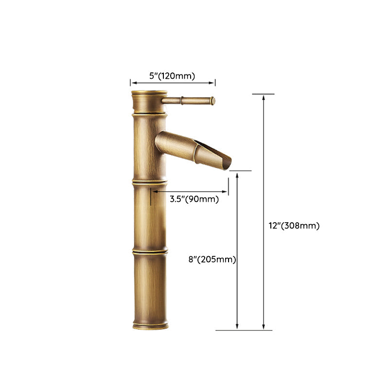 Lisslune | Lever Handle Vessel Faucet Single Hole Basin Faucet Farmhouse Style Sink Faucet