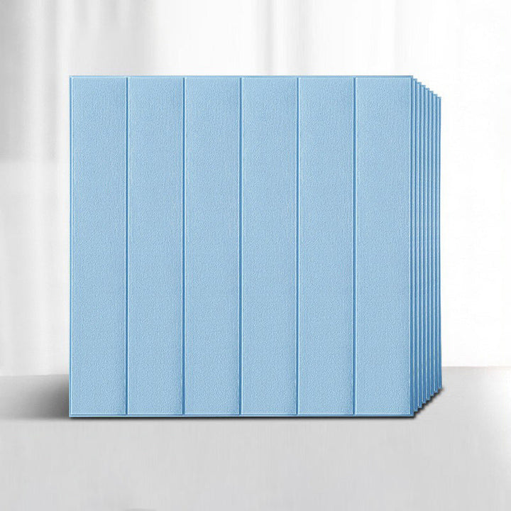 Lisslune | Solid color 3D embossed wall panel waterproof foam interior wall tile