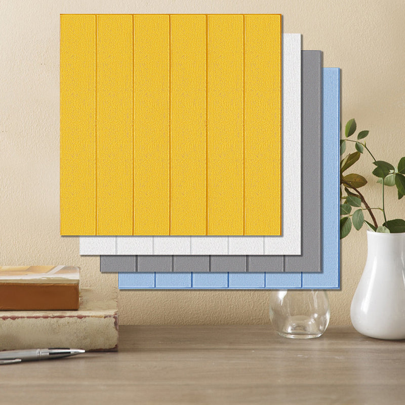 Lisslune | Solid color 3D embossed wall panel waterproof foam interior wall tile