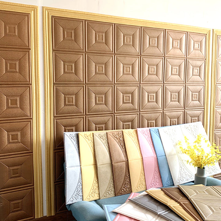 Lisslune | Glam peel and stick wall covering made of foam with 3D embossed panel