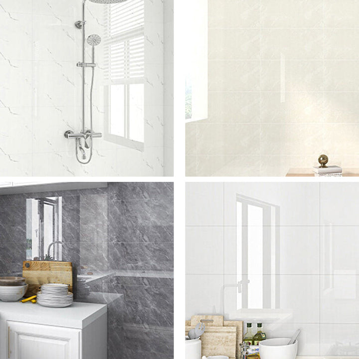 Lisslune | 10 Pack 12" X 23" PVC rectangular Peel & Stick field tile kitchen and bathroom back paneling