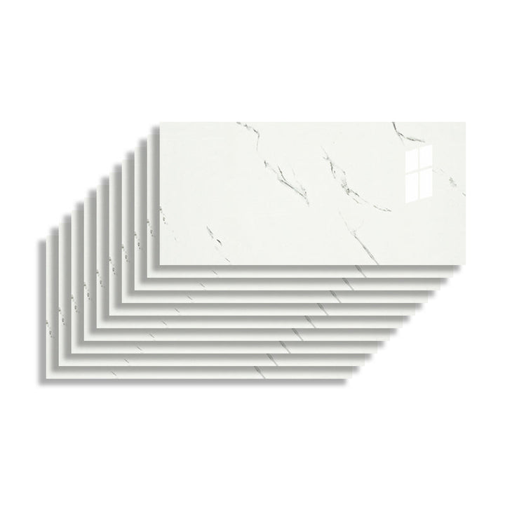 Lisslune | 10 Pack 12" X 23" PVC rectangular Peel & Stick field tile kitchen and bathroom back paneling