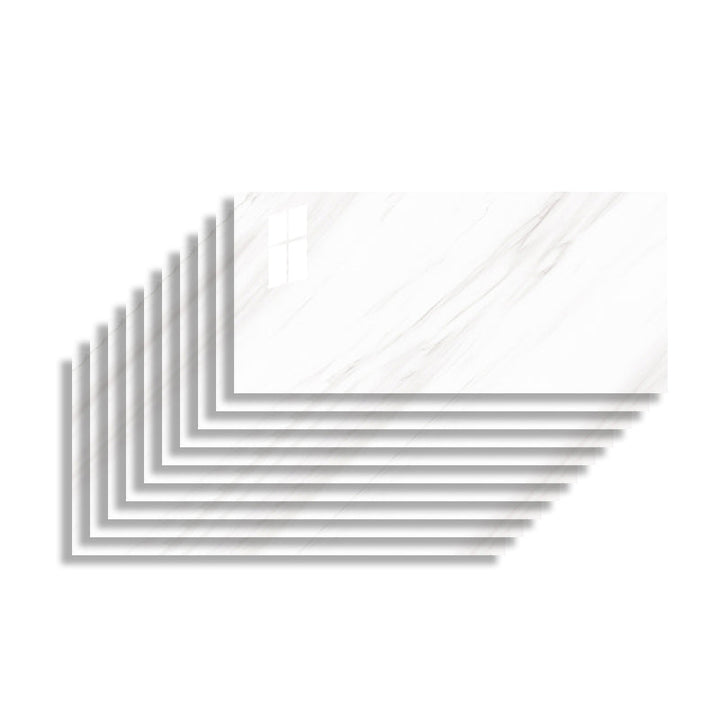 Lisslune | 10 Pack 12" X 23" PVC rectangular Peel & Stick field tile kitchen and bathroom back paneling