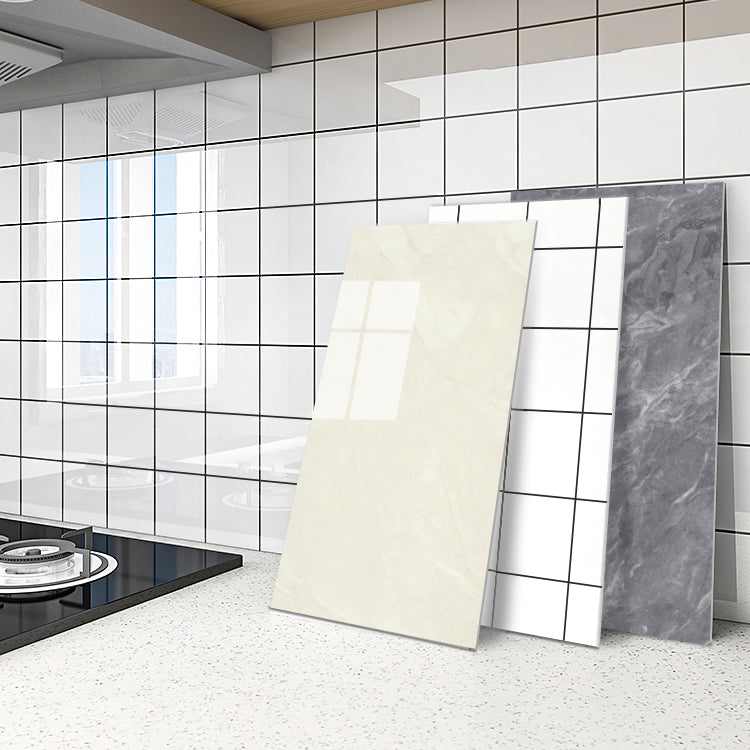 Lisslune | 5 Pack 12" X 23" PVC Peel & Stick Subway Tiles Rectangular Kitchen and Bathroom Backsplash