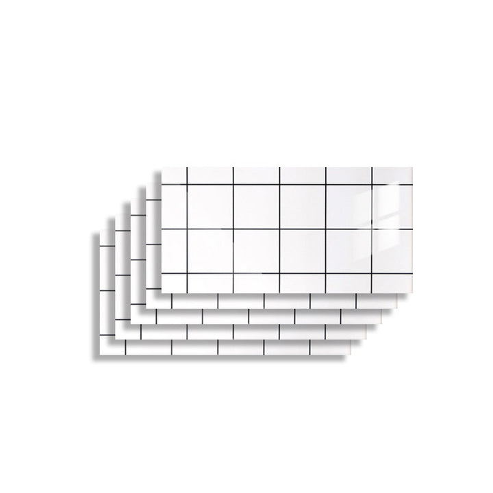 Lisslune | 5 Pack 12" X 23" PVC Peel & Stick Subway Tiles Rectangular Kitchen and Bathroom Backsplash