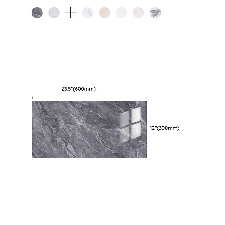 Lisslune | 5 Pack 12" X 23" PVC Peel & Stick Subway Tiles Rectangular Kitchen and Bathroom Backsplash