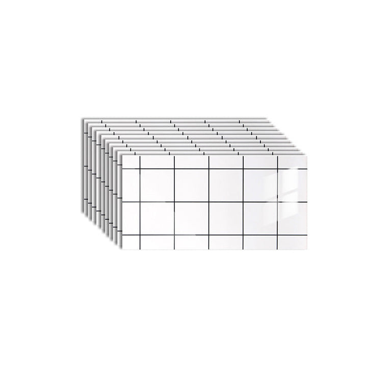 Lisslune | 10-Pack PVC rectangular Peel-and-Stick wall tile kitchen and bathroom backsplash