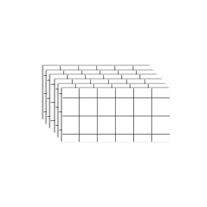 Lisslune | 6-Pack PVC Rectangular Peel & Stick Subway Tiles Kitchen and Bathroom Back Splash