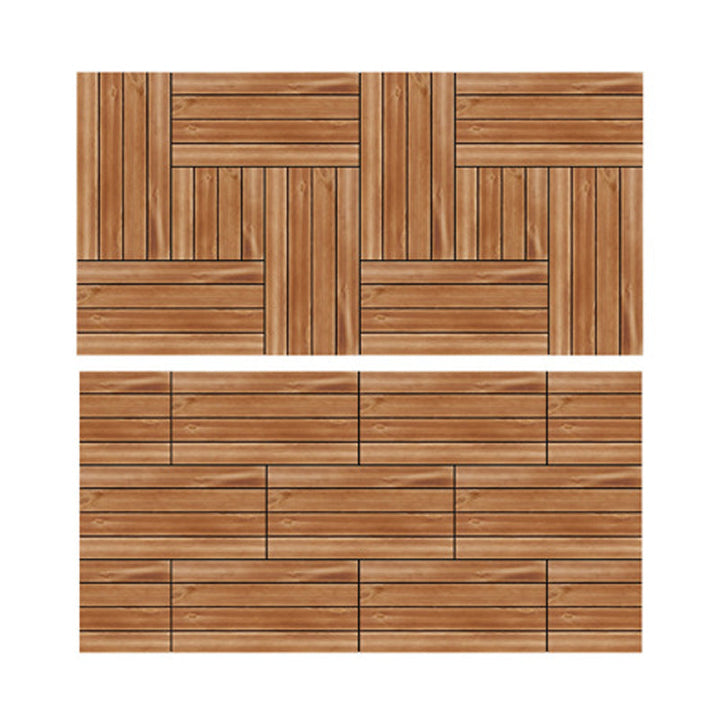 Lisslune | Parquet Pine Floor Tile Waterproof Click Lock Traditional Hardwood Floor for Living Room