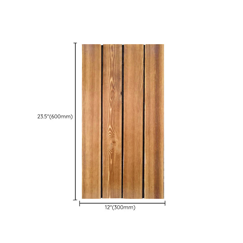 Lisslune | Parquet Pine Floor Tile Waterproof Click Lock Traditional Hardwood Floor for Living Room