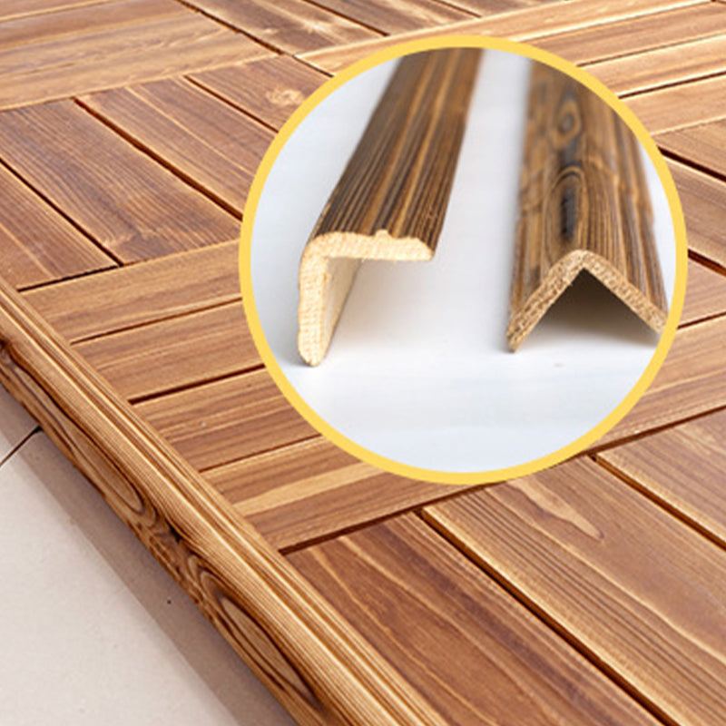 Lisslune | Pine Floor Tile Water Resistant Click-Lock Traditional Wood Floor for Living Room