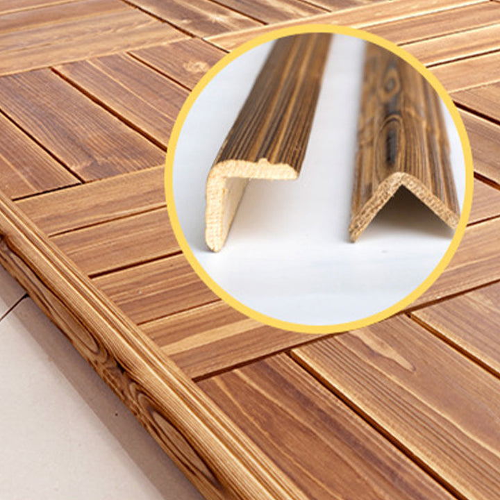 Lisslune | Pine Floor Tile Water Resistant Click-Lock Traditional Wood Floor for Living Room