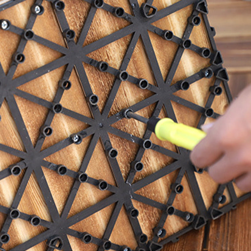 Lisslune | Pine Floor Tile Water Resistant Click-Lock Traditional Wood Floor for Living Room