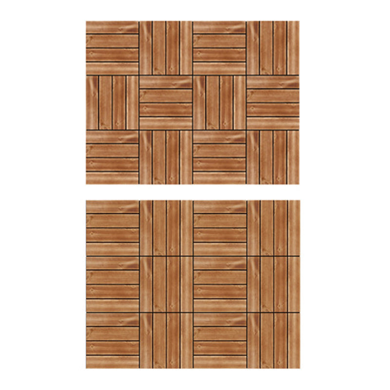 Lisslune | Pine Floor Tile Water Resistant Click-Lock Traditional Wood Floor for Living Room