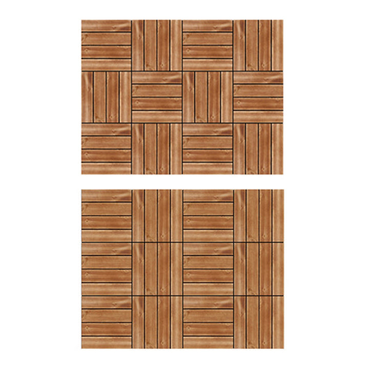 Lisslune | Pine Floor Tile Water Resistant Click-Lock Traditional Wood Floor for Living Room