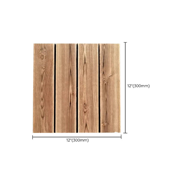 Lisslune | Pine Floor Tile Water Resistant Click-Lock Traditional Wood Floor for Living Room