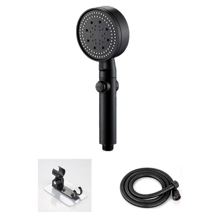 Lisslune | Contemporary Shower Head Handheld Shower Wall Mounted Round Plastic Shower Head Combo