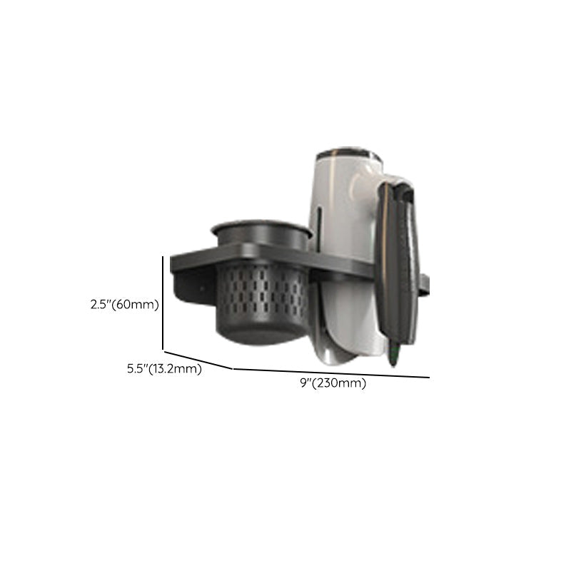 Lisslune | Contemporary gray bathroom fixture set with bathroom shelf/towel holder/robe hook/toilet paper holder