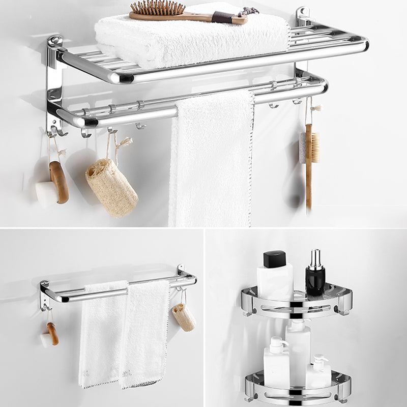 Lisslune | Modern Bathroom Set with Bathroom Shelf/Towel Bar Polished Chrome Bathroom Accessory Set