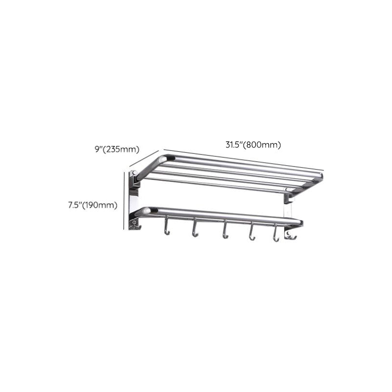 Lisslune | Modern Bathroom Set with Bathroom Shelf/Towel Bar Polished Chrome Bathroom Accessory Set