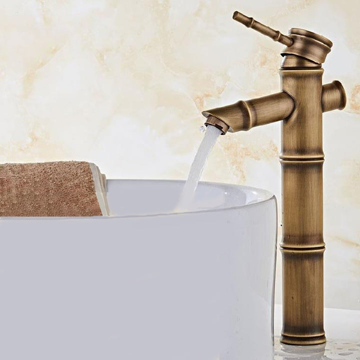 Lisslune | Brass Country Basin Faucet Single Hole Sink Faucet for Bathroom