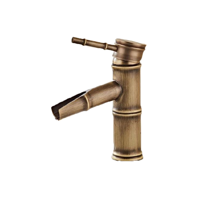 Lisslune | Brass Country Basin Faucet Single Hole Sink Faucet for Bathroom