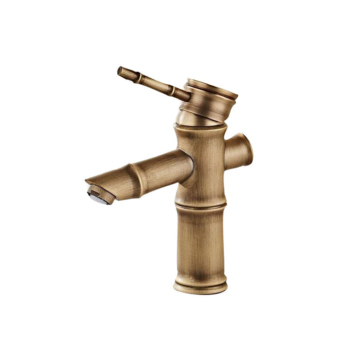 Lisslune | Brass Country Basin Faucet Single Hole Sink Faucet for Bathroom