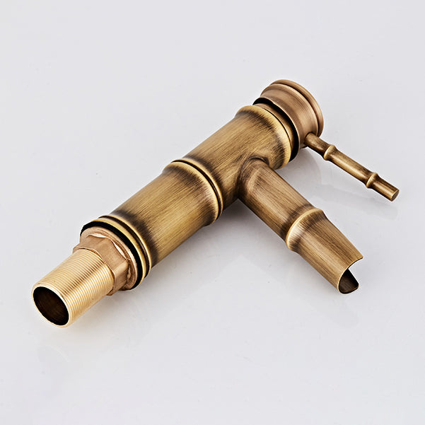 Lisslune | Brass Country Basin Faucet Single Hole Sink Faucet for Bathroom