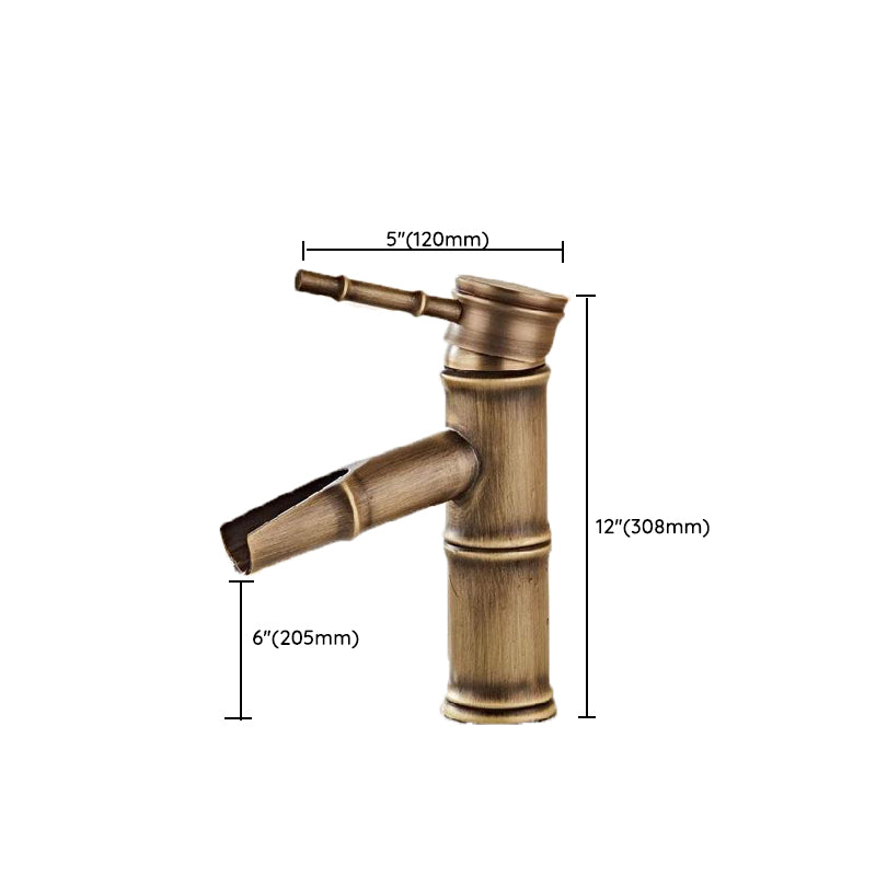 Lisslune | Brass Country Basin Faucet Single Hole Sink Faucet for Bathroom