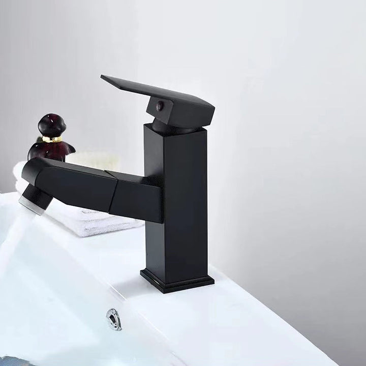 Lisslune | Lever Handle Faucet Contemporary Pull-Out Faucet for the Bathroom