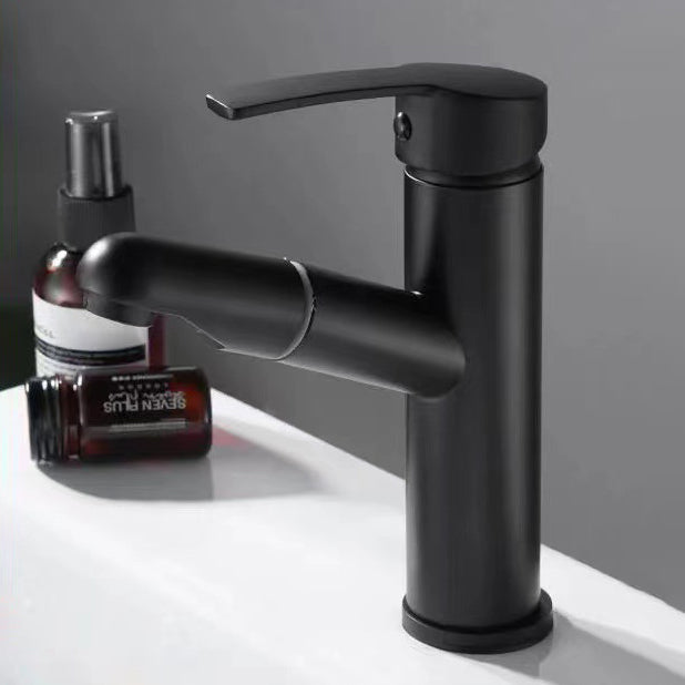 Lisslune | Lever Handle Faucet Contemporary Pull-Out Faucet for the Bathroom