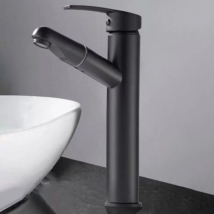 Lisslune | Lever Handle Faucet Contemporary Pull-Out Faucet for the Bathroom