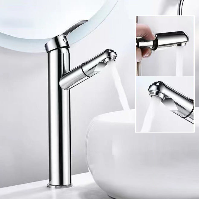 Lisslune | Lever Handle Faucet Contemporary Pull-Out Faucet for the Bathroom