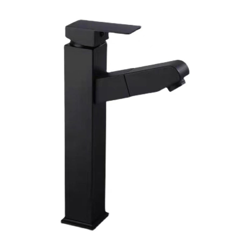 Lisslune | Lever Handle Faucet Contemporary Pull-Out Faucet for the Bathroom