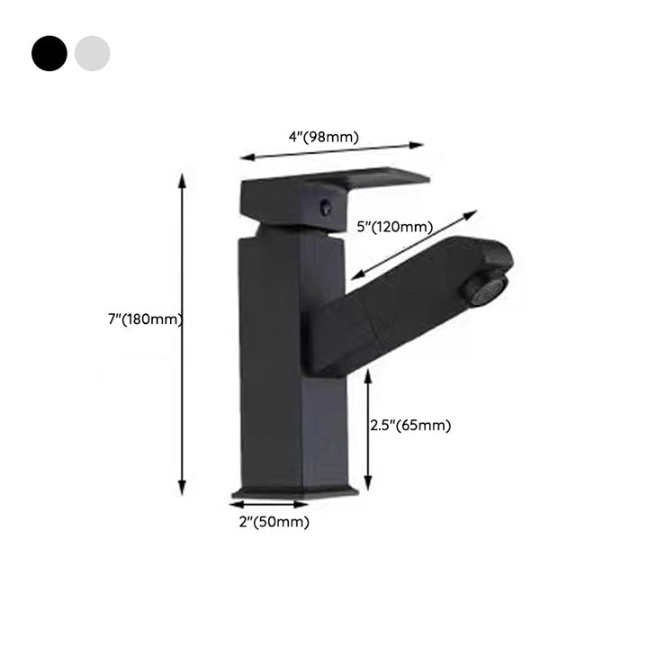 Lisslune | Lever Handle Faucet Contemporary Pull-Out Faucet for the Bathroom