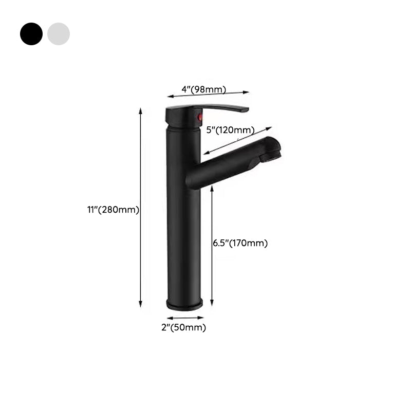 Lisslune | Lever Handle Faucet Contemporary Pull-Out Faucet for the Bathroom