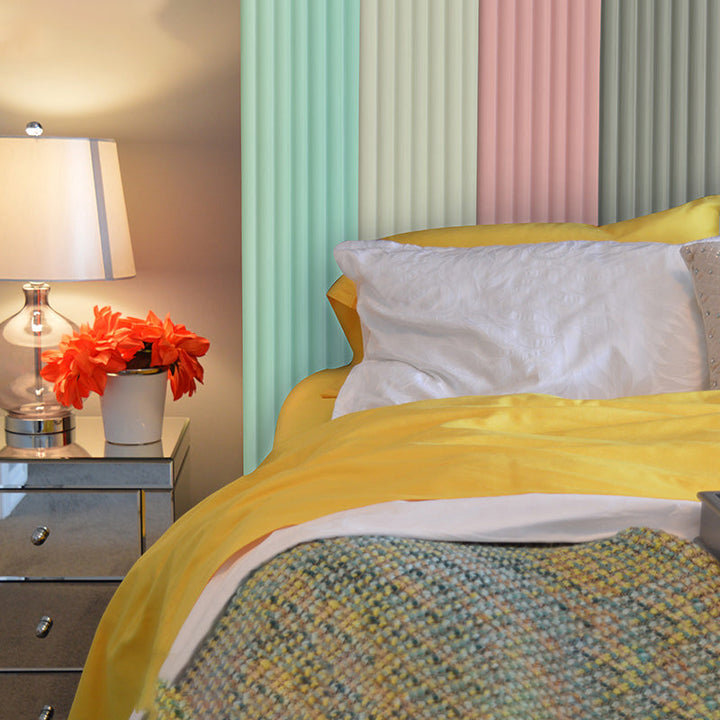 Lisslune | Color Block Upholstery Wall Panel Self-adhesive Foam Interior Wall Tile