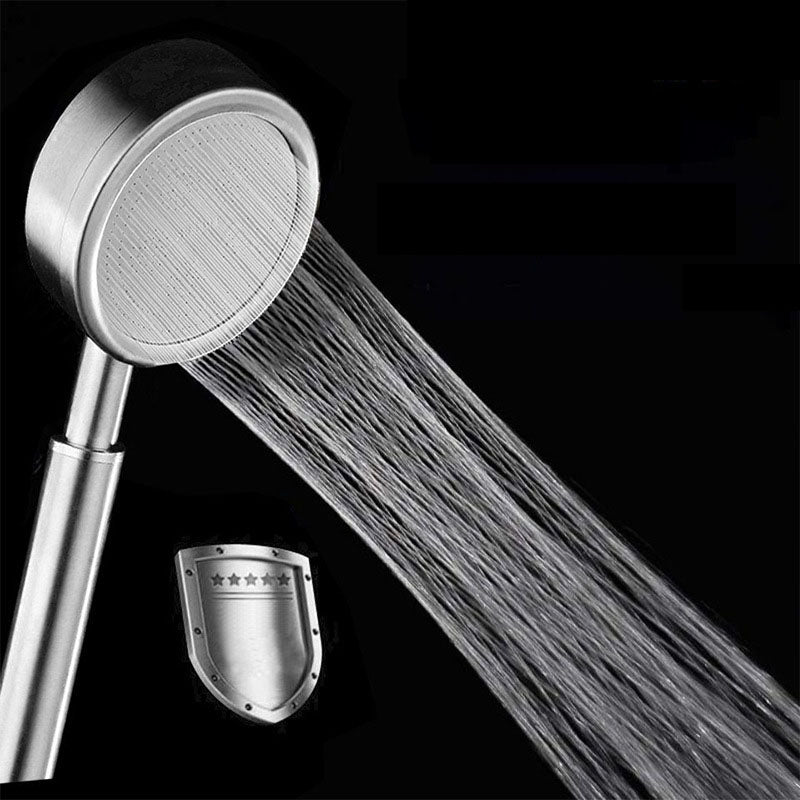 Lisslune | Classic Shower Head Round Metal Handheld Shower Head in Silver