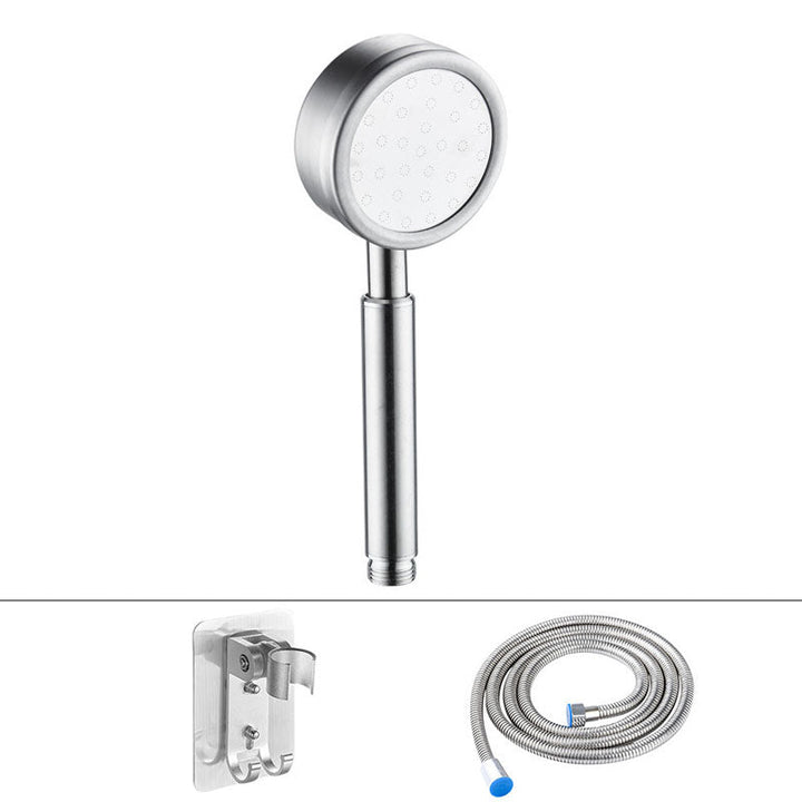 Lisslune | Classic Shower Head Round Metal Handheld Shower Head in Silver
