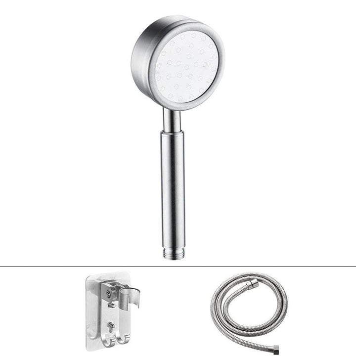 Lisslune | Classic Shower Head Round Metal Handheld Shower Head in Silver