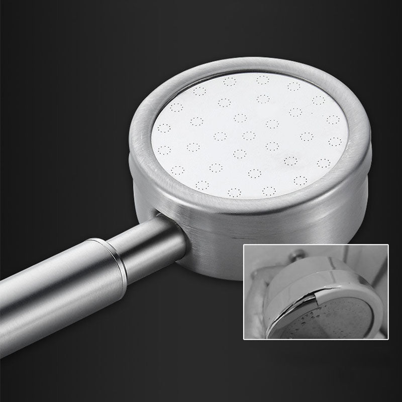 Lisslune | Classic Shower Head Round Metal Handheld Shower Head in Silver