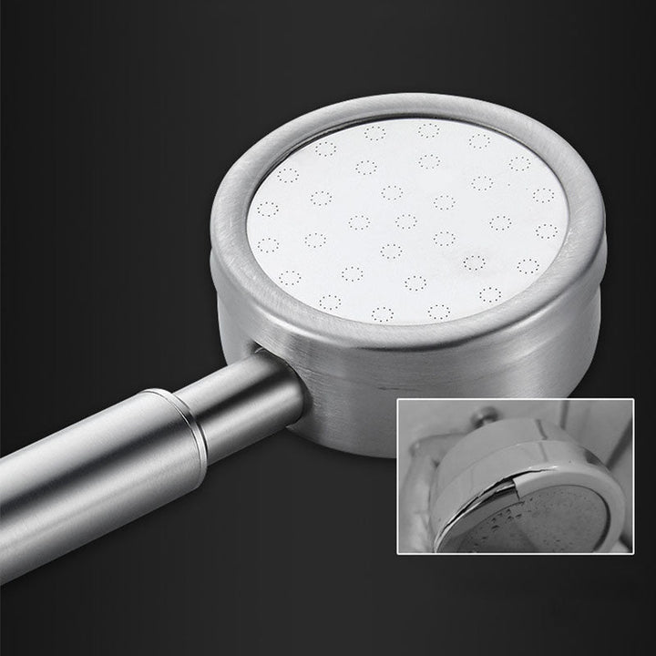Lisslune | Classic Shower Head Round Metal Handheld Shower Head in Silver